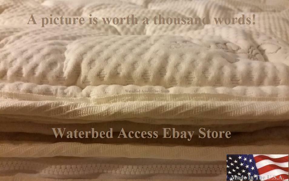 King Size Softside Waterbed Mattress with 95% Waveless & Bamboo Pillow Top Cover