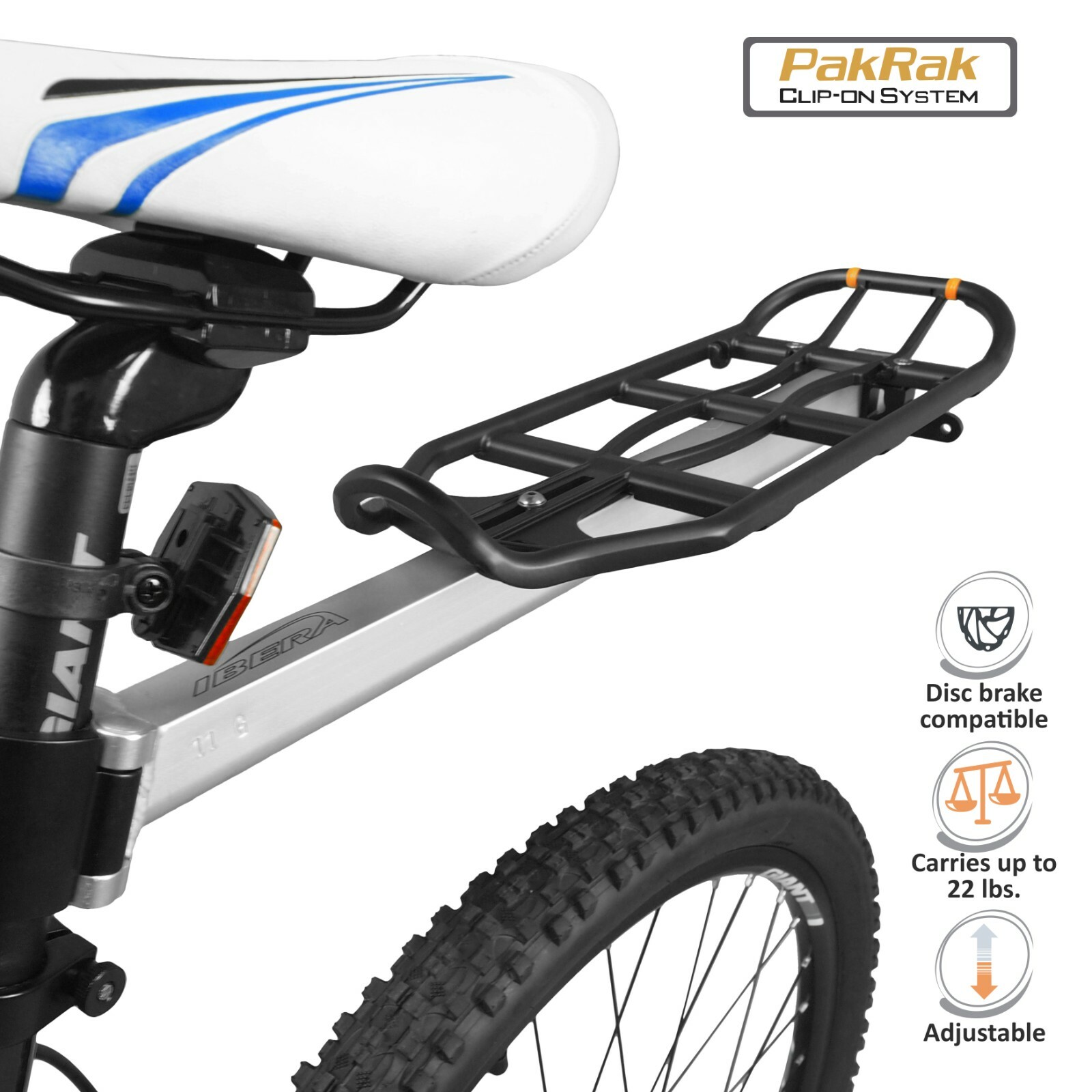 Ibera Bike Trunk Bag + Rear Carrier Combo Seat Post Mounted Rack w/ Commuter Bag