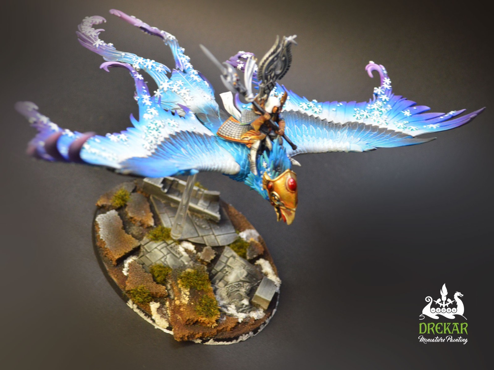 Frostheart Phoenix High elf old world ** COMMISSION ** painting