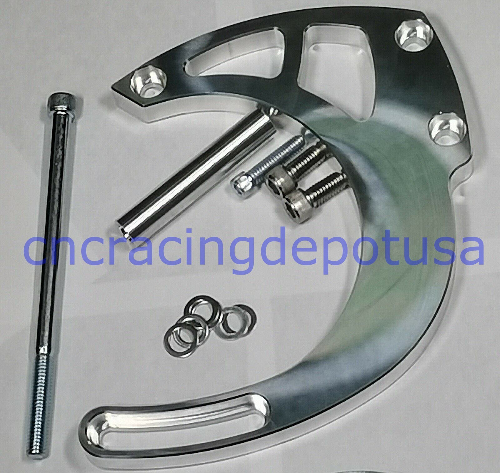 CHEVY SBC 350 MID MOUNT ALUM FRONT ACC DRESS UP COMPLETE KIT FOR LONG WATER PUMP