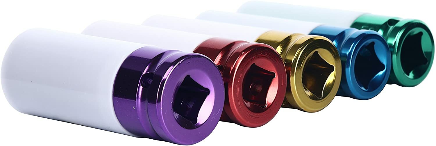 5PCS 1/2” Inch Impact Drive Lug Nut Socket Non-Marring Thin-Walled 5-Piece Set