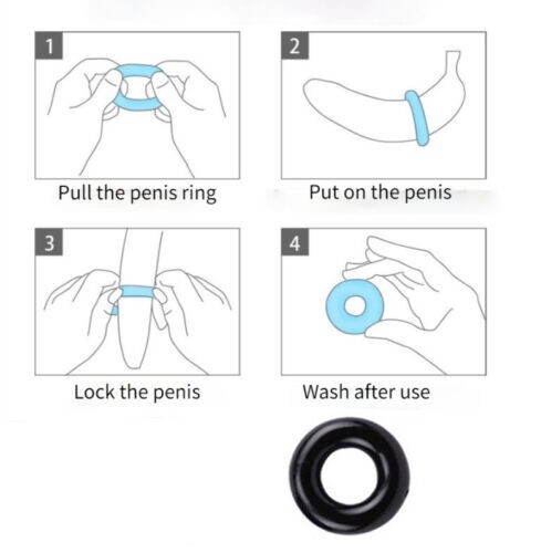 10PCS Male Cock Ring Super Strong Stretchy Stay Harder Penis Rings Cockring Men