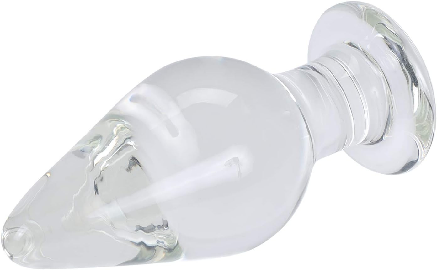Huge Clear Glass Anal Plug XL Waterproof Borosilicate Training Sex Toy