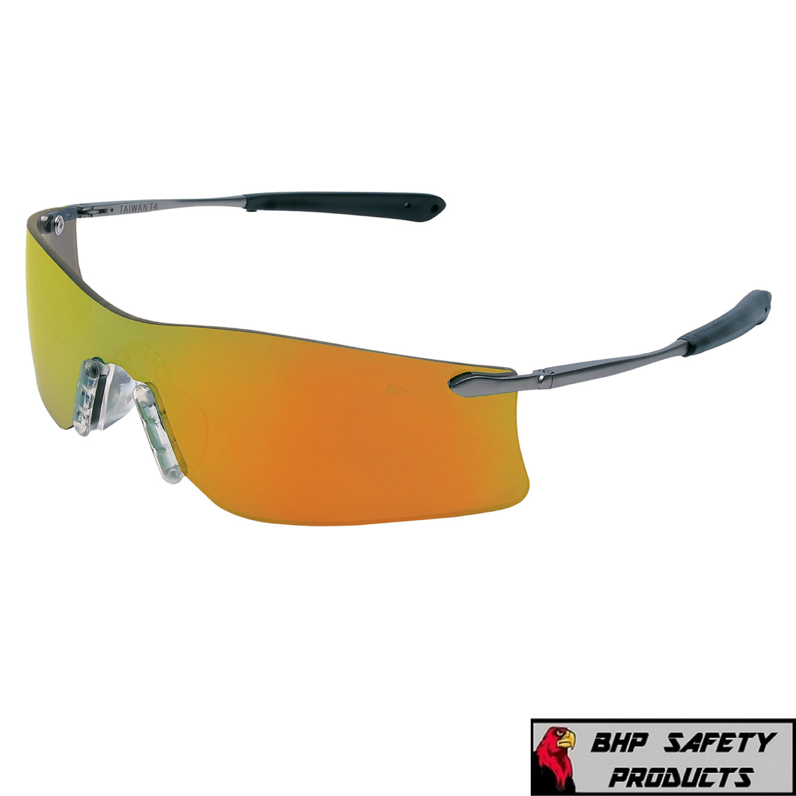 MCR CREWS RUBICON SAFETY GLASSES SUNGLASSES METAL FRAME RUBBER NOSEPIECE 1 PAIR