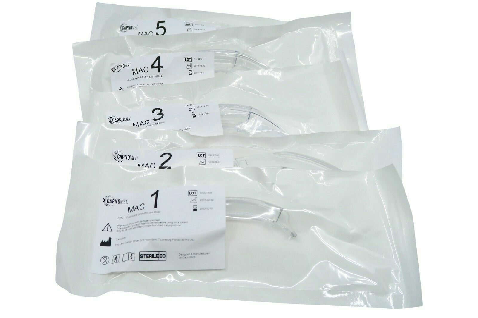 Video Laryngoscope HD Display Battery Disposable 5 Blade Kit Warranty FDA