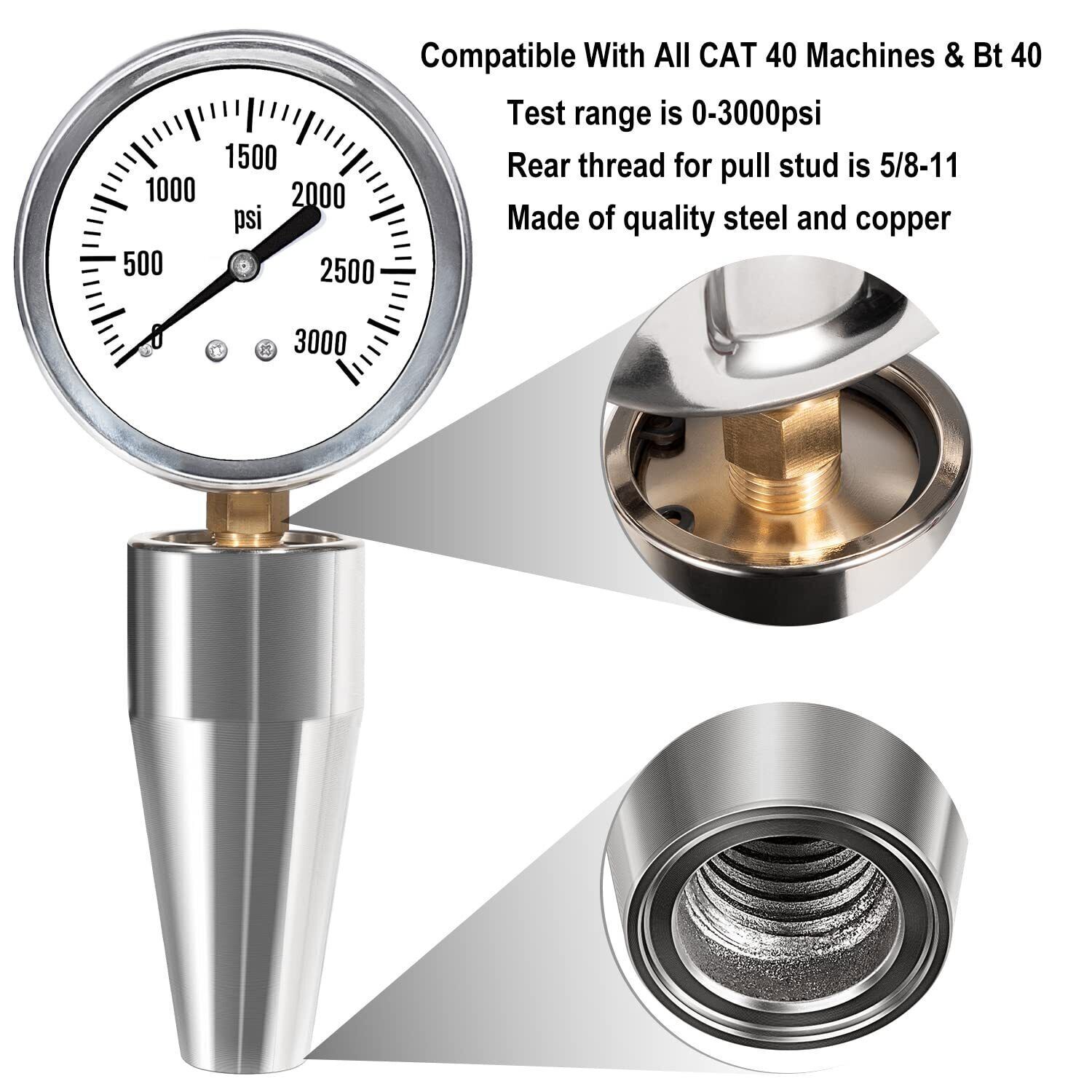 For All CAT 40 Machines & Bt 40 Spindle Drawbar Force Gauge Tester Checker Tool