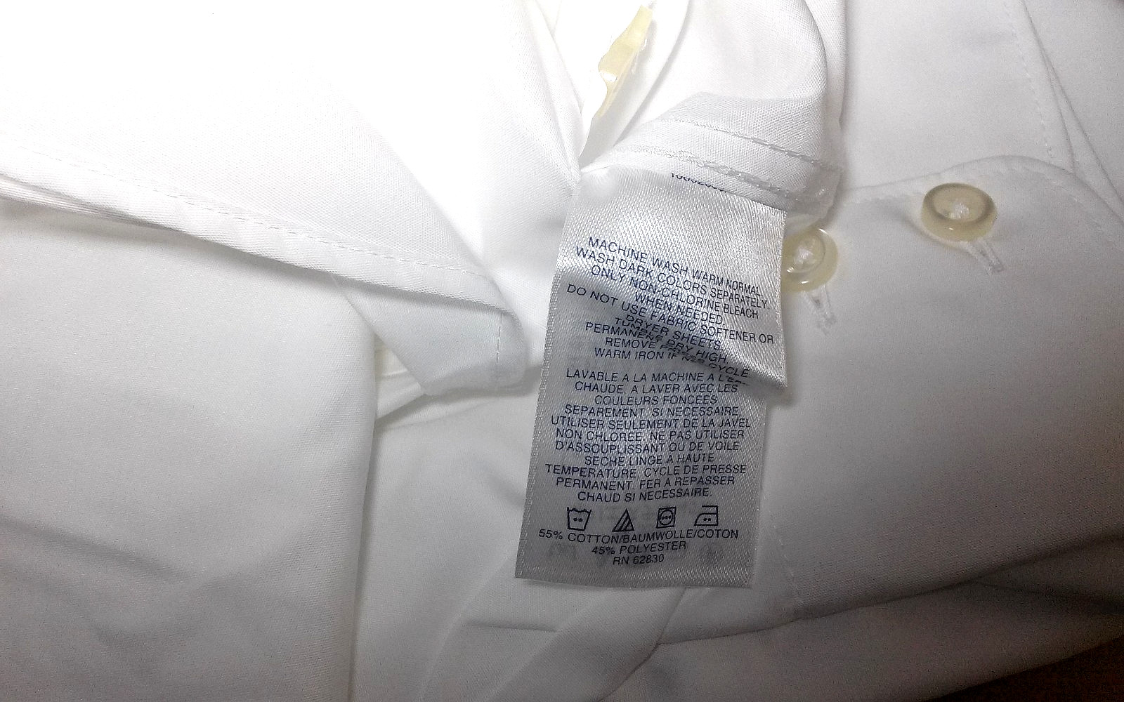 3 X Lands' End Wrinkle Free Broadcloth Womens White Shirt Catering Waitress Sz 8