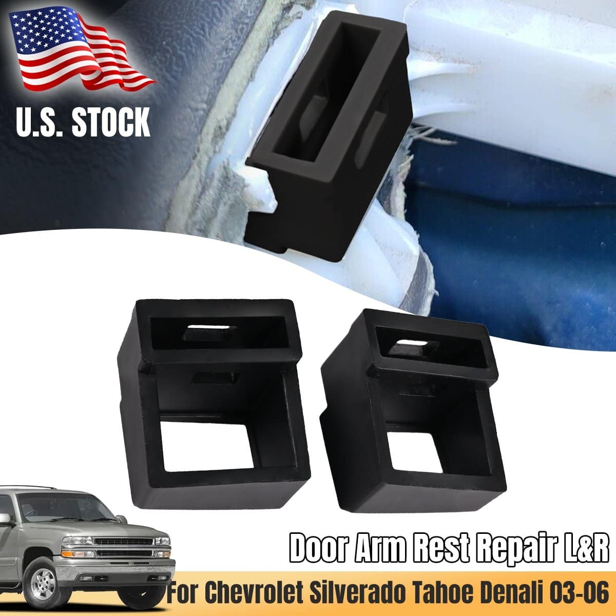 1 Pair Door Arm Rest Switch Panel Clip Repair Kit For Chevrolet Silverado Tahoe