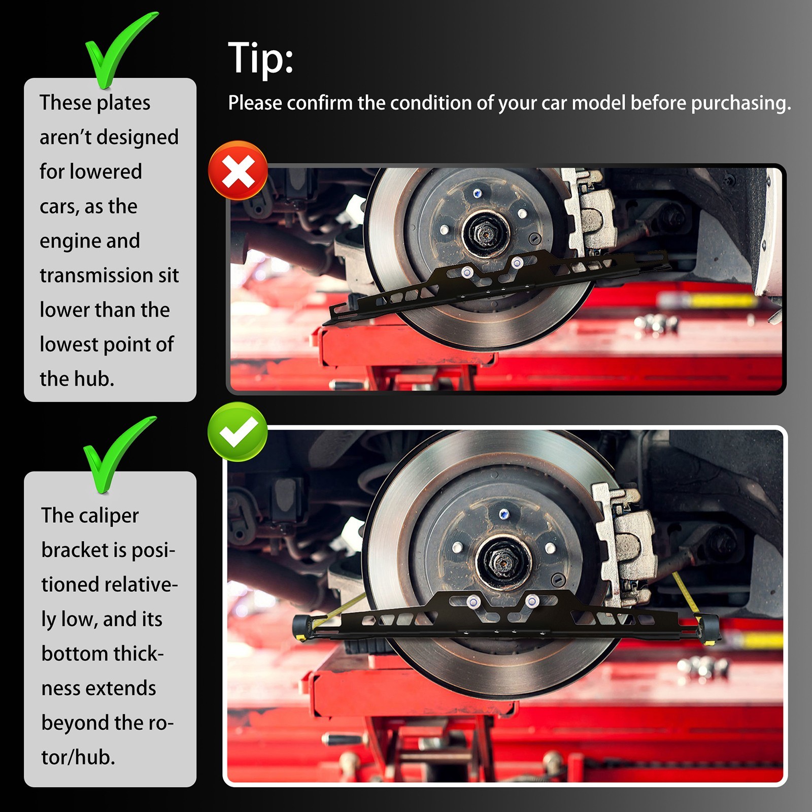 2 Pcs Wheel Toe Alignment Tool Plate Automotive Wheel Alignment Accurate