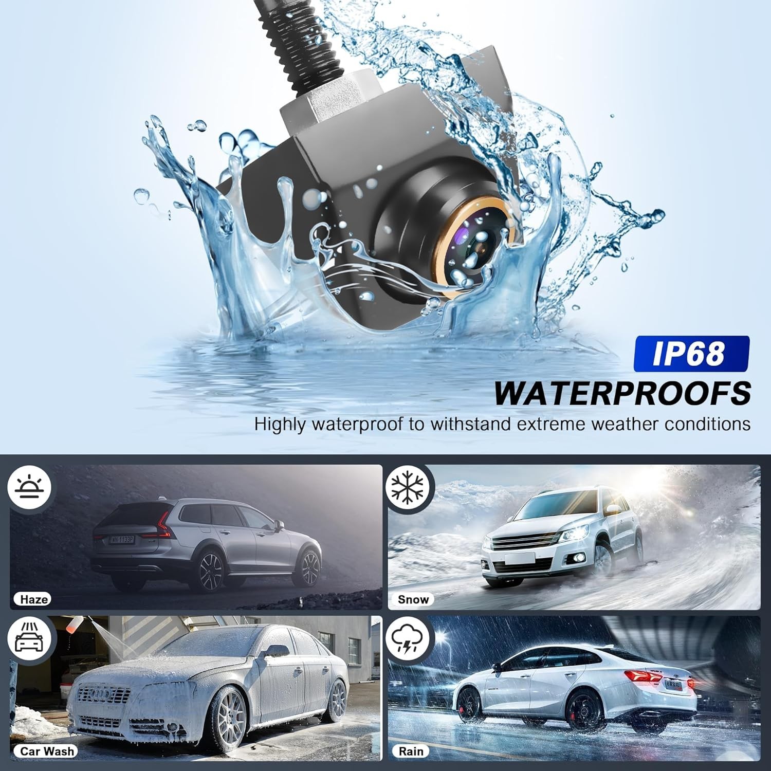 1080P AHD Car Rear View Reverse Camera Parking Backup Night Vision Waterproof