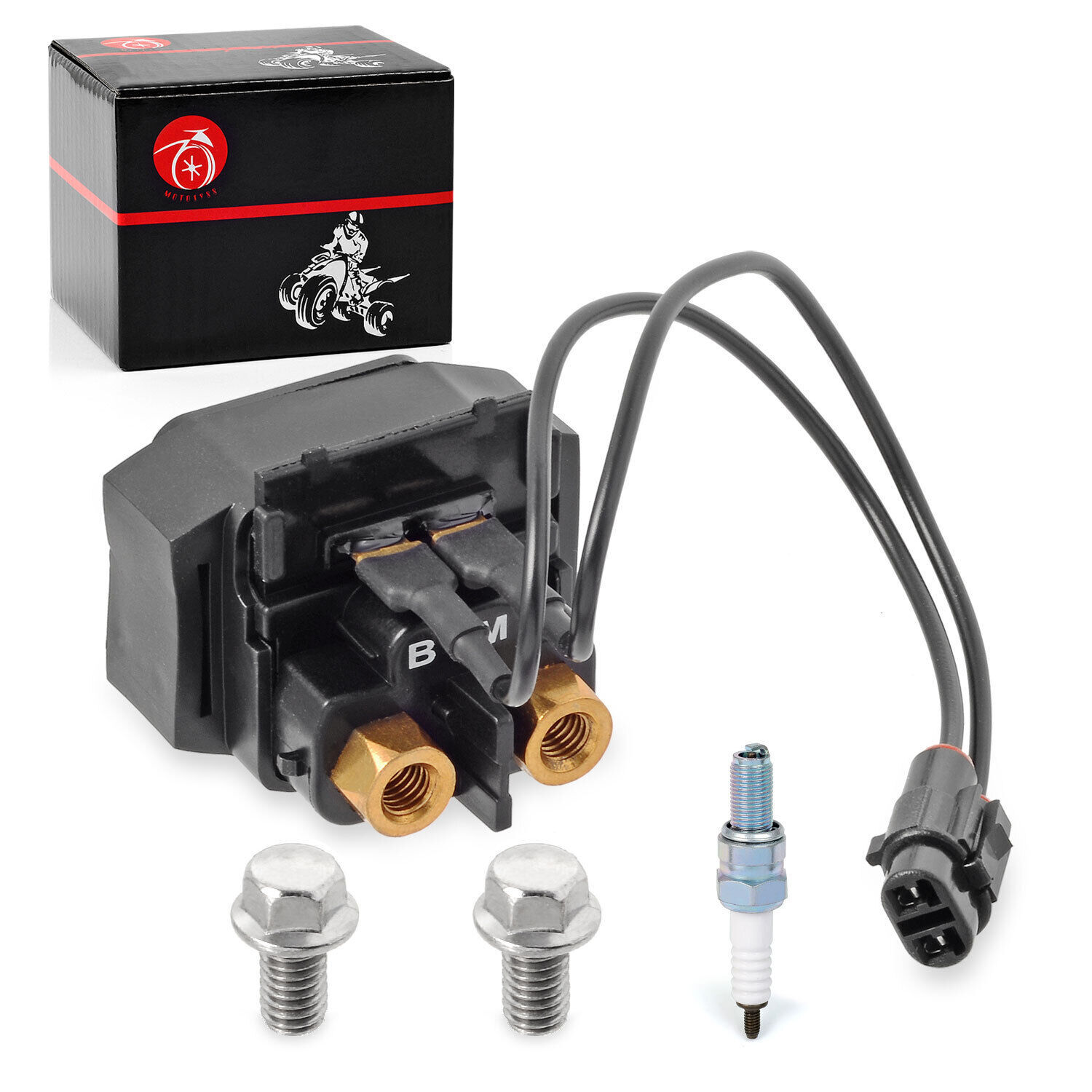 Starter Relay Solenoid w/Spark Plug for Yamaha Grizzly 600 YFM600 1999 2000 2001