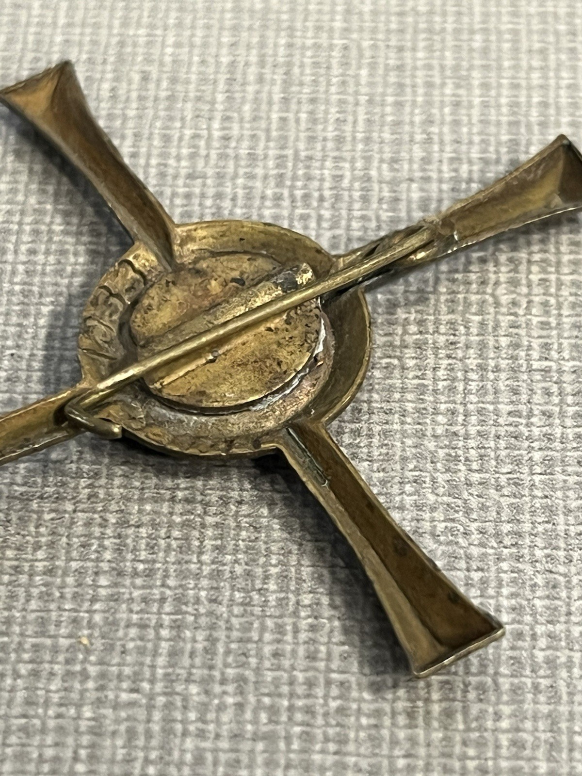 Original WW2 German Iron Shirt 1933 Pilgrimage Cross Trier Pin Medal Tinnie