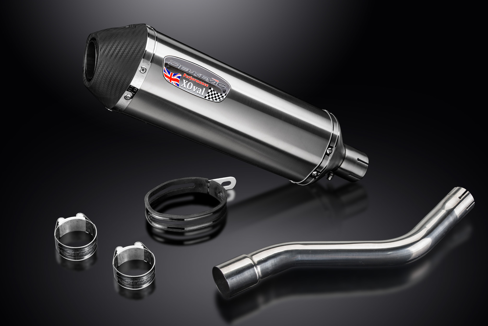 Kawasaki KLR650E 08-18 KLR650 22-24 13.5" X-Oval Stainless Exhaust Muffler Kit