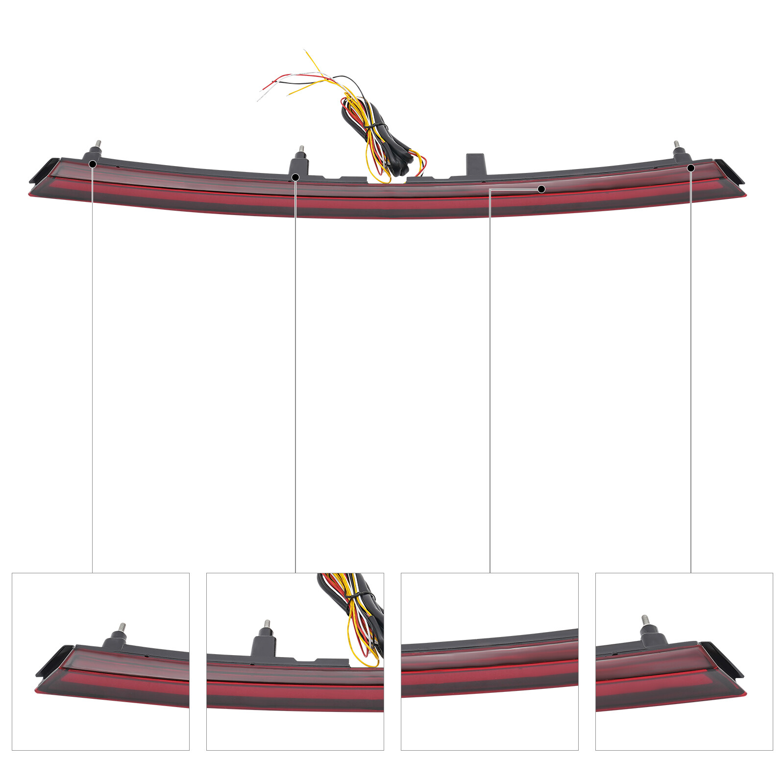 For 2019-2021 Kia K3 Forte Red LED Rear Trunk Brake Light Bar Strip Tail Lamp