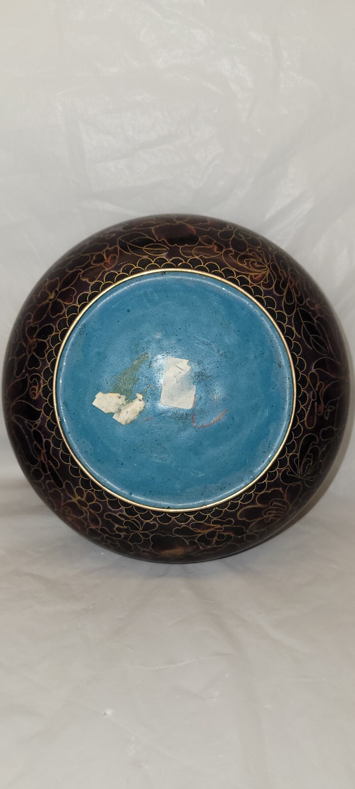 Chinese Cloisonne Lidded Candy Dish / Trinket Dish