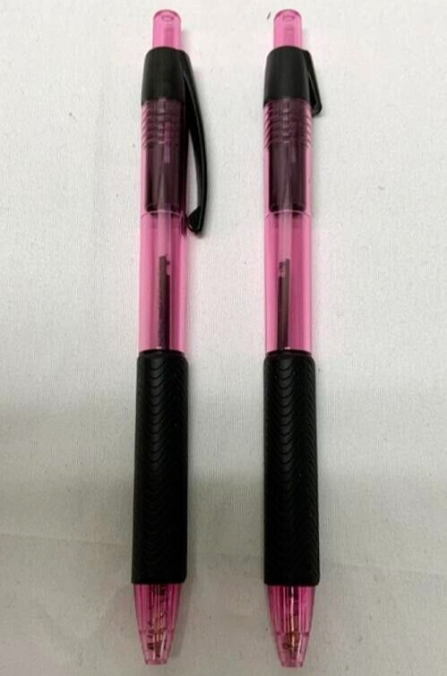 NEW Pentel 144 x Click-N-Go Ballpoint Pen Black INK Pink Barrel Retractable BULK