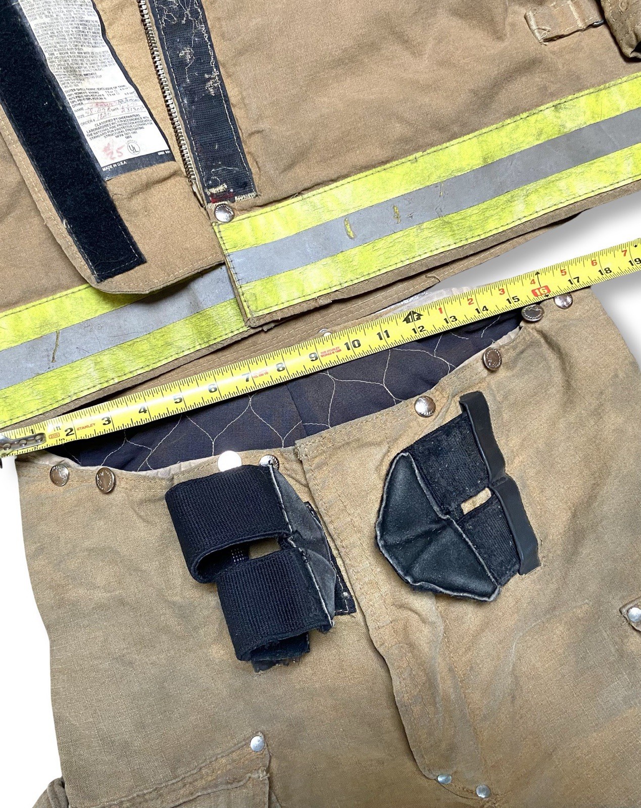 Vintage 80s 90s Janesville Turnout Gear Firefighter Uniform Coat Pants Sz 48/29R