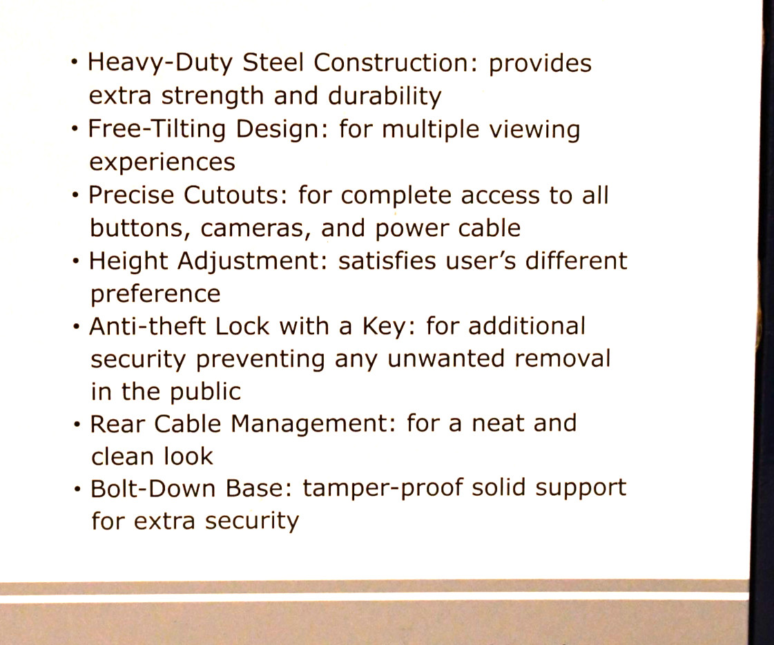 NIB Mount-IT! Anti-Theft Tablet Kiosk Floor Stand Compatible w/ iPad