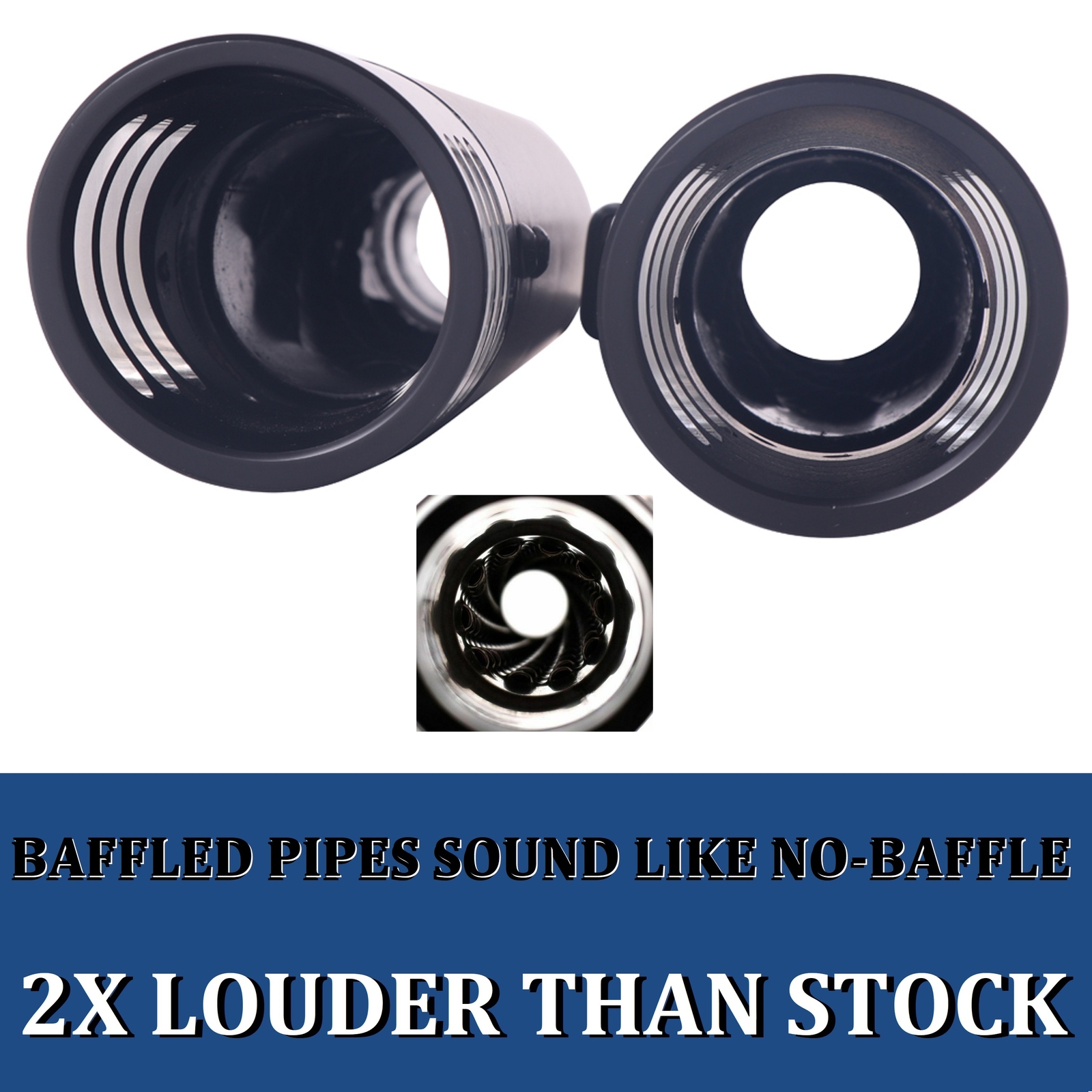 SHARKROAD 3" Black Slip-on Mufflers Exhaust for Harley 14-21 Sportster XL 883