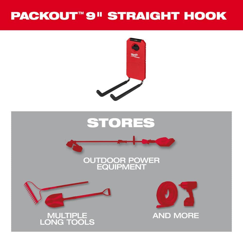 Milwaukee PACKOUT Straight Utility Hook Heavy-Duty Storage 48-22-8330