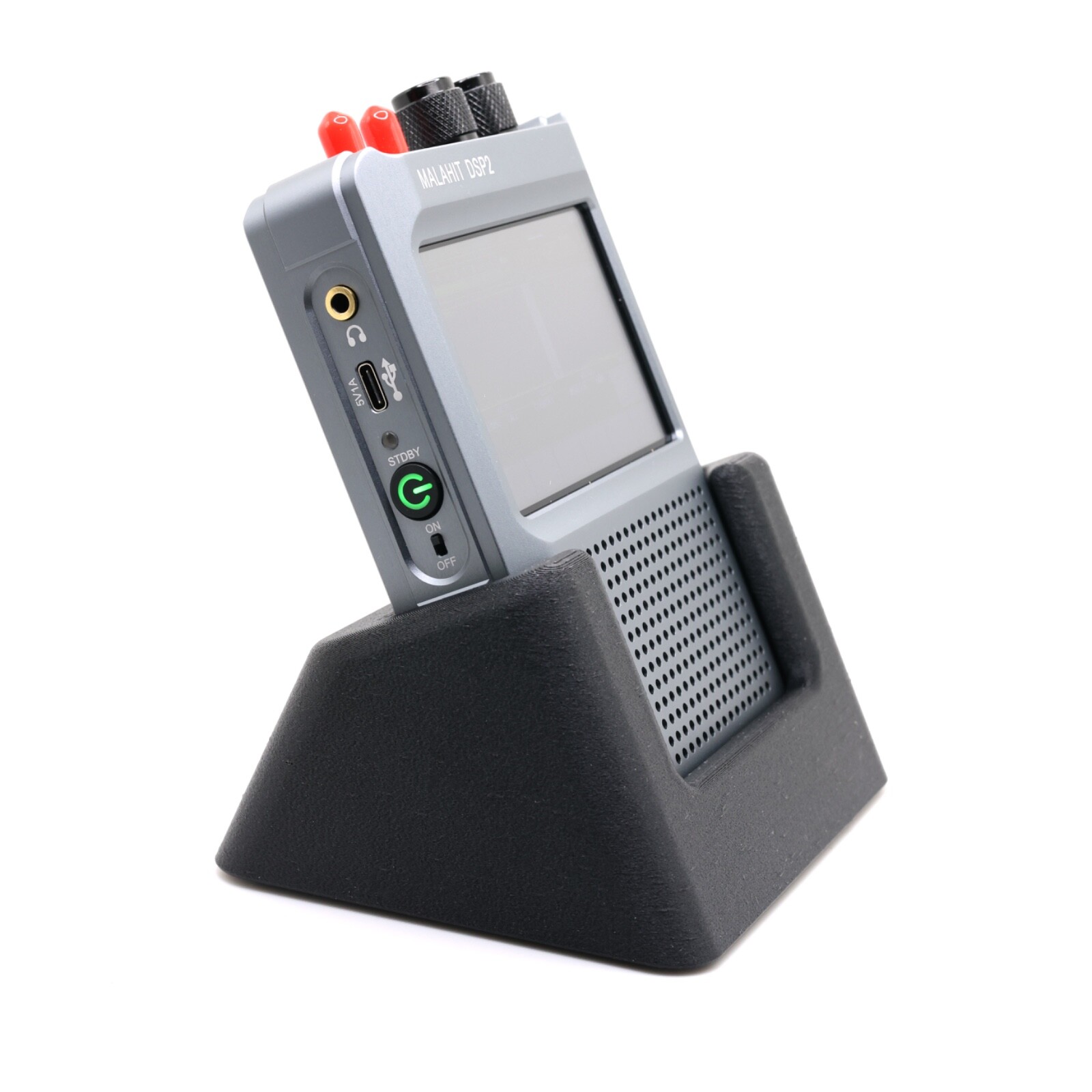 Angled Drop-In Desk Stand for Malahit DSP2 SDR Ham Shortwave Radio (DSP-2)