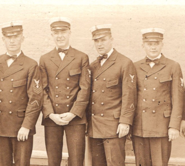 WWI Navy Petty Officers Real Photo Postcard