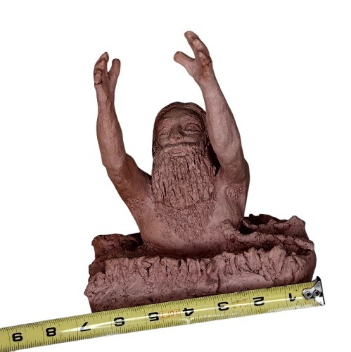 Clay Sculpture of St. Peter Walking on Water Reaching for Jesus Mathew 14 28-31