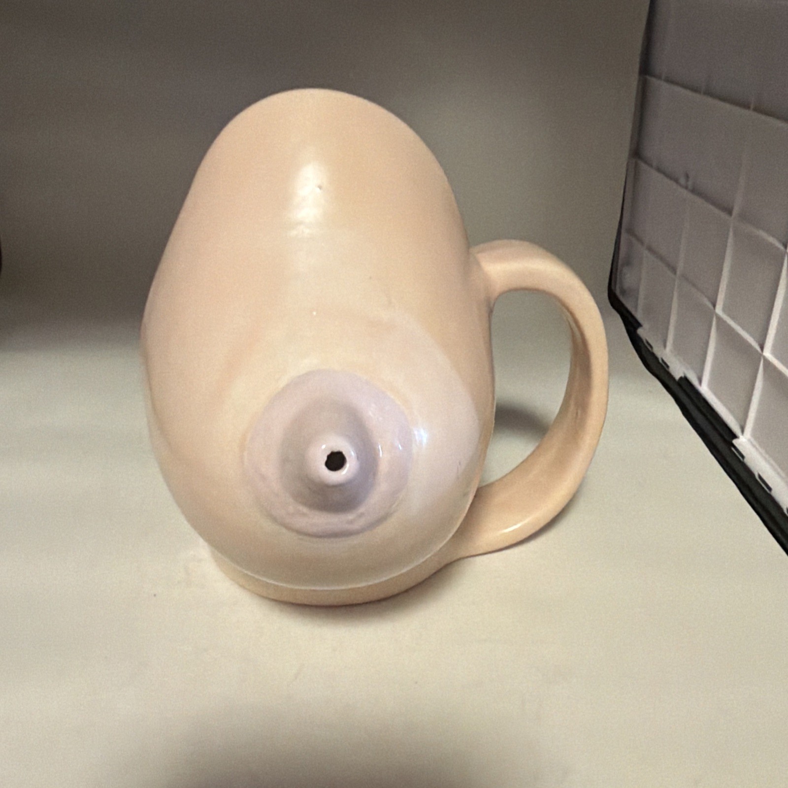 Vintage Ceramic Boob Coffee Mug Novelty Mug Cream Jug Nipple Sipper 70s-80s 6”