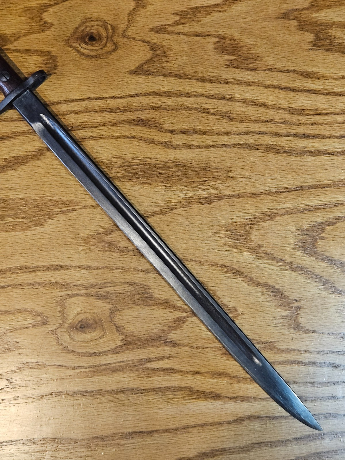 Vintage WWI British Enfield Rifle Bayonet, Lithgow, 1907P, plus Scabbard & Frog