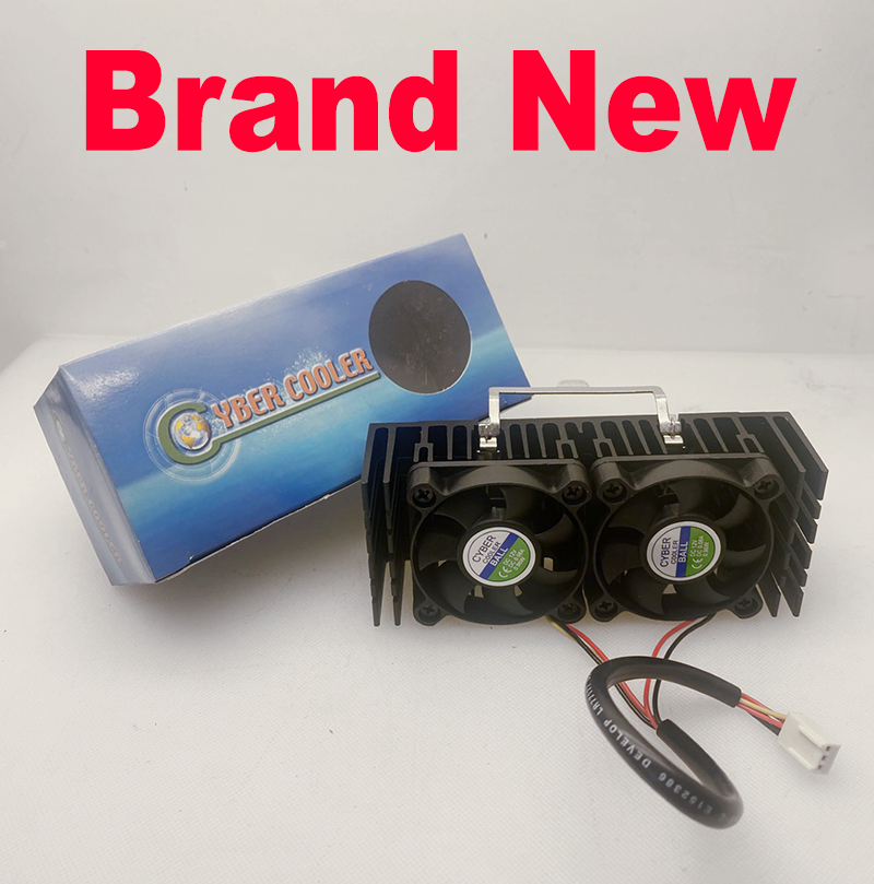 Cyber Cooler Slot 1 Pentium II AMD K7 Dual Fan Heatsink 3-Pin Connector