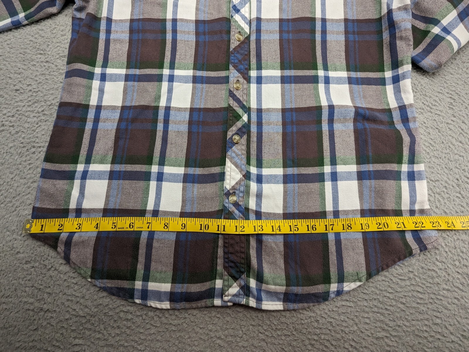 EX OFFICIO Shirt Men's Large Purple Plaid Flannel LS Outdoor Mid-weight