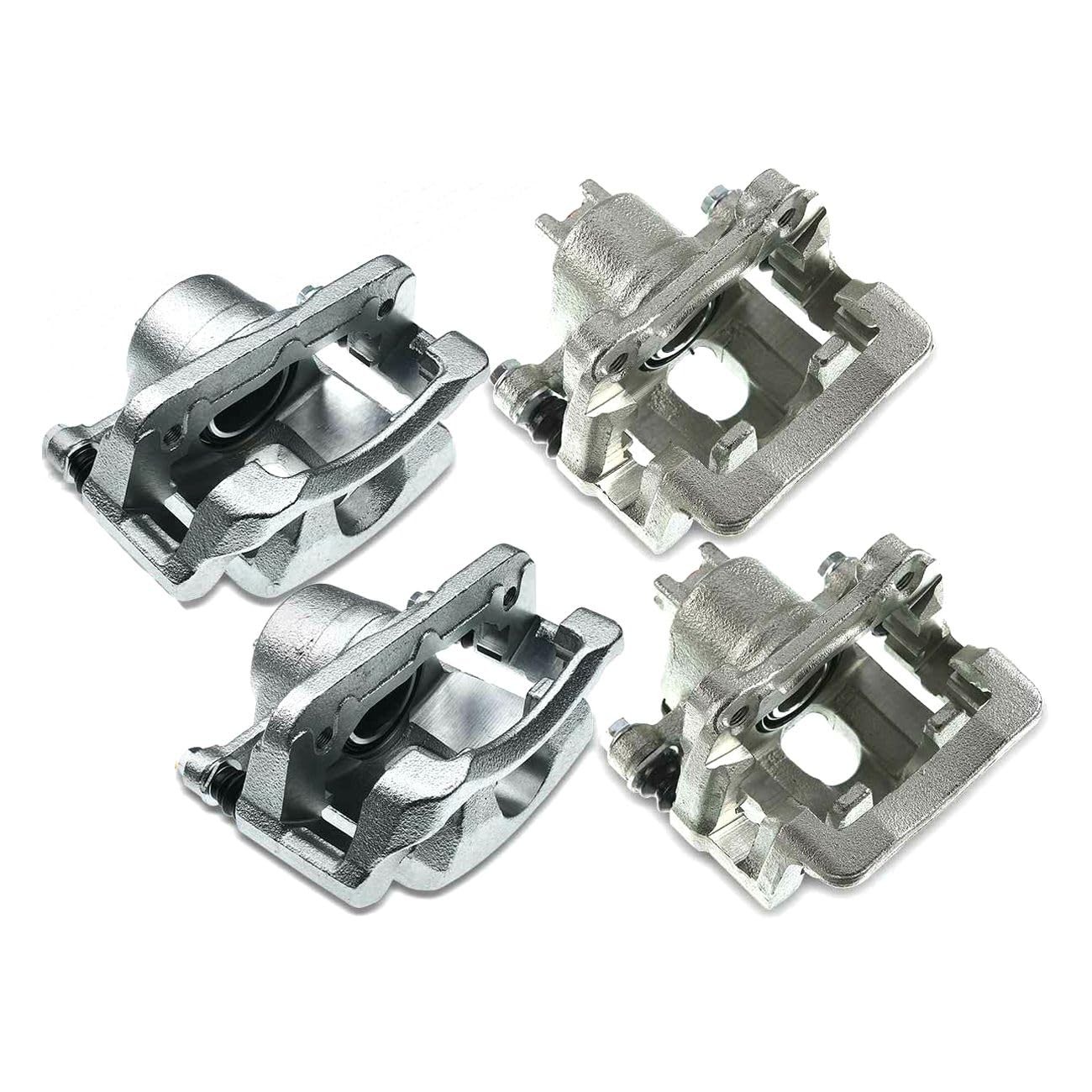 BriSunshine 4pcs Disc Brake Caliper Assembly Set Kit Front Rear Left Right Steel