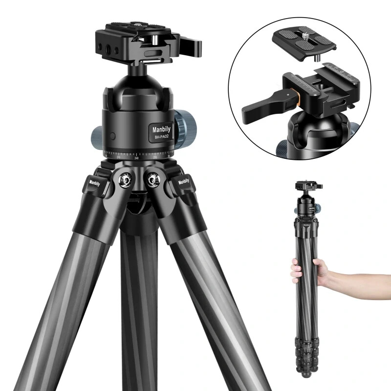 NEW Manbily Tripod for Shooting & Camera Picatinny Arca Swiss Adapter 360°