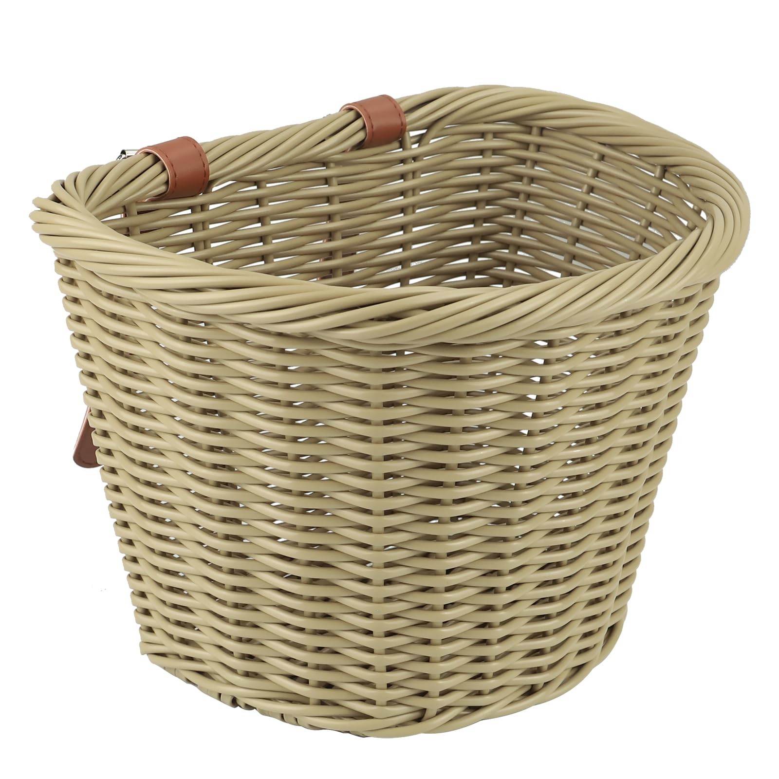 MEGHNA Woven Bike Basket Elegant Semicircle Large for Large, Beige