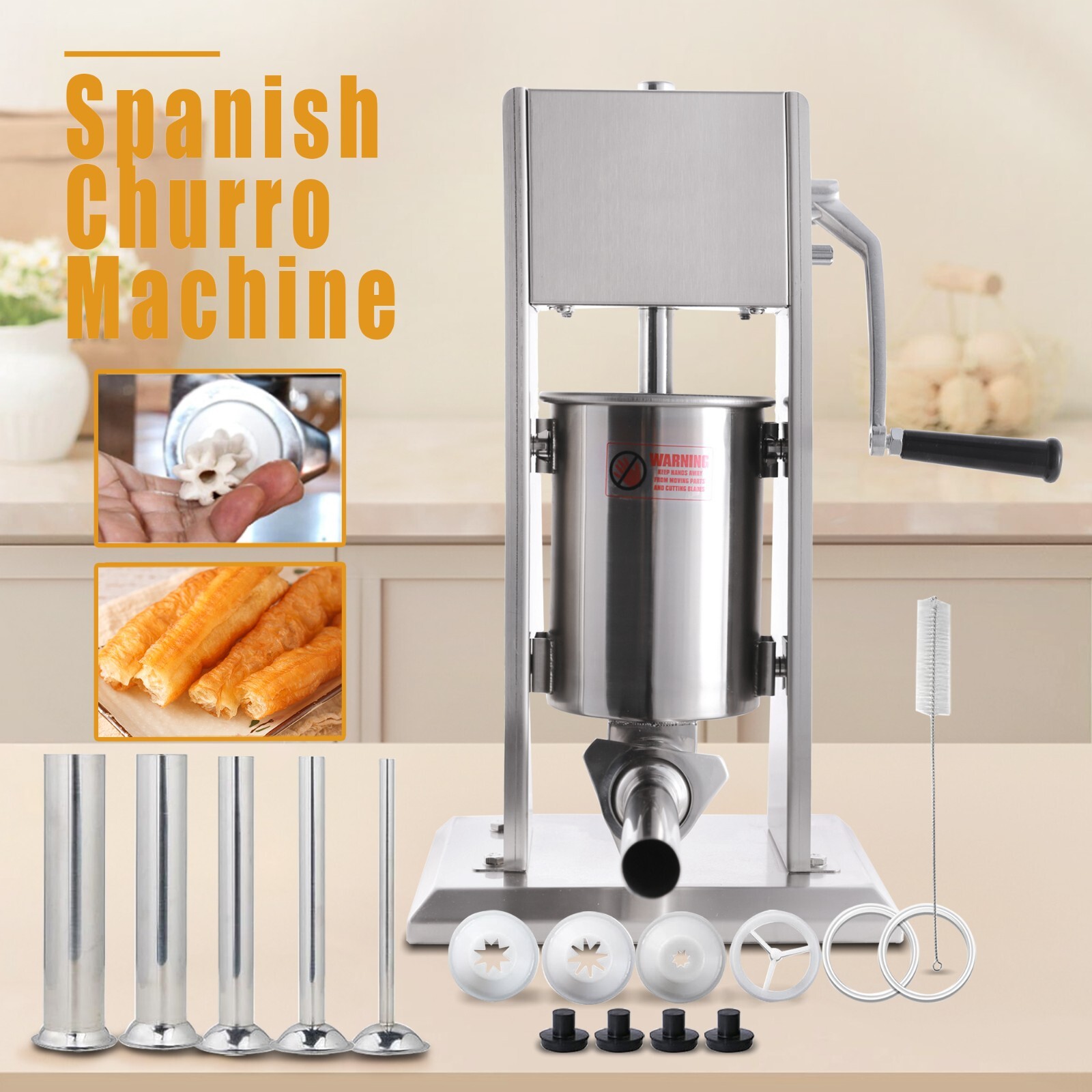 New Hakka Sausage Stuffer Meat Filler Machine 3L 5L 7L with Spanish Churro Maker