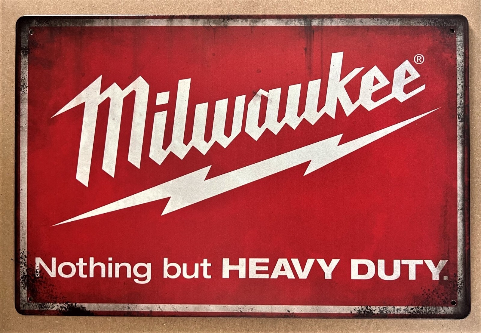 Rusty Heavy Duty Tool Tin Sign (Chevy Charger Ford Cuda Chainsaw Honda) 8013