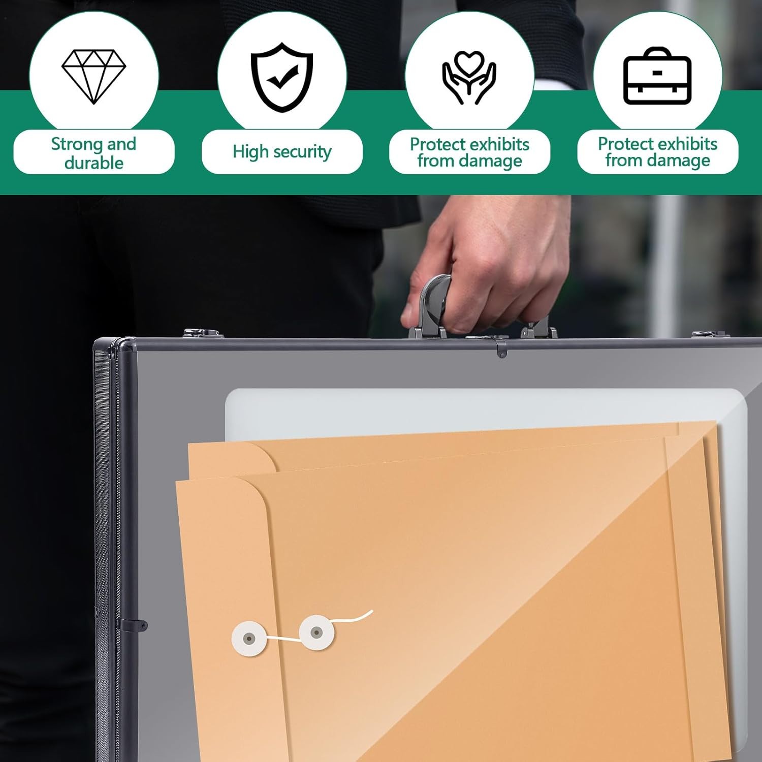 36"X24" Acrylic Clear Top Display Locking Travel Case Trading Coin/Card/Jewelry