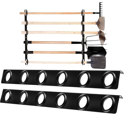 Sets 6-Tool Landscape Trailer Rack for Lawn Equipment 6 Hole Hand Tool 2