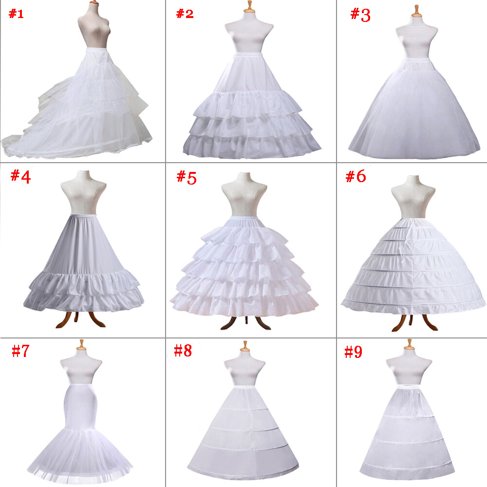 Petticoat Skirt Vintage White Hoop Skirt Crinoline Slip Wedding Gown Underskirt