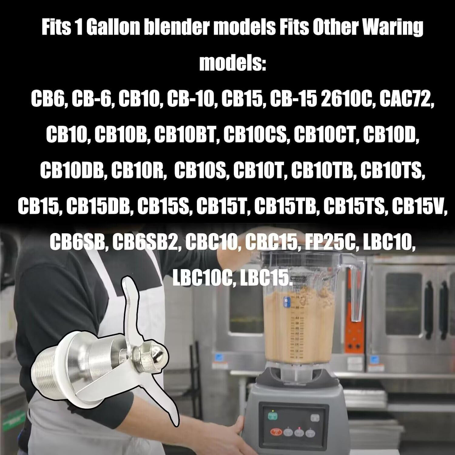 For Waring CB6 CB10 CB15 Cutting Blade Assembly Replacement 502977 Assembled