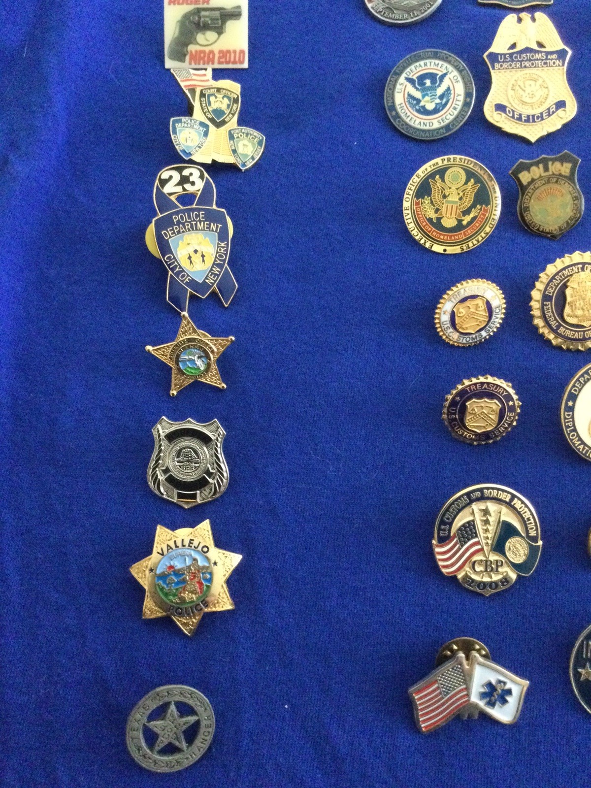 Lot of 50+ misc Law Enforcement Police Pins Badges - Federal State Local Int’l