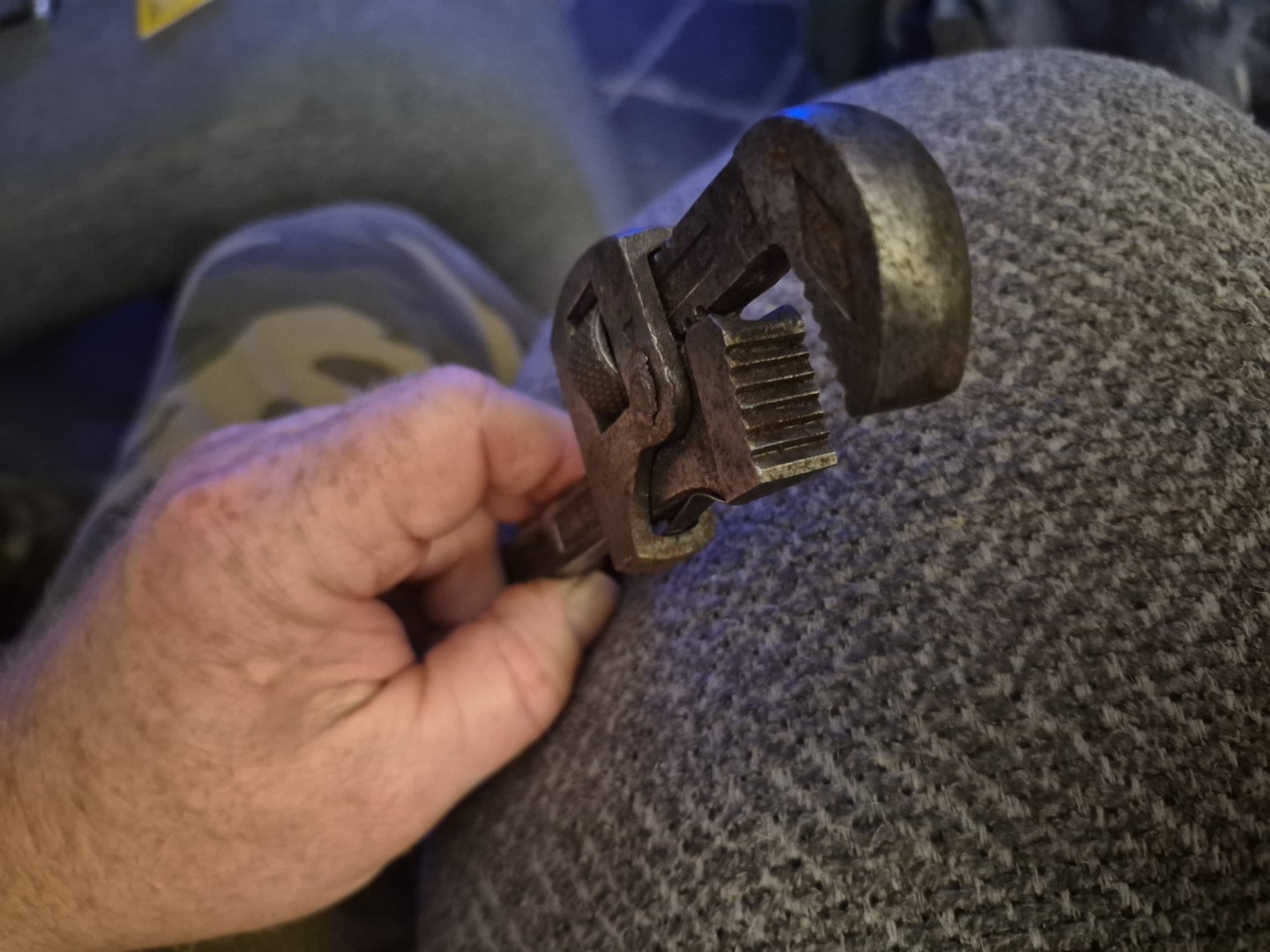 VINTAGE GENUINE 8" WALL WORTH STILLISON MONKEY PIPE WRENCH. MADE IN USA .