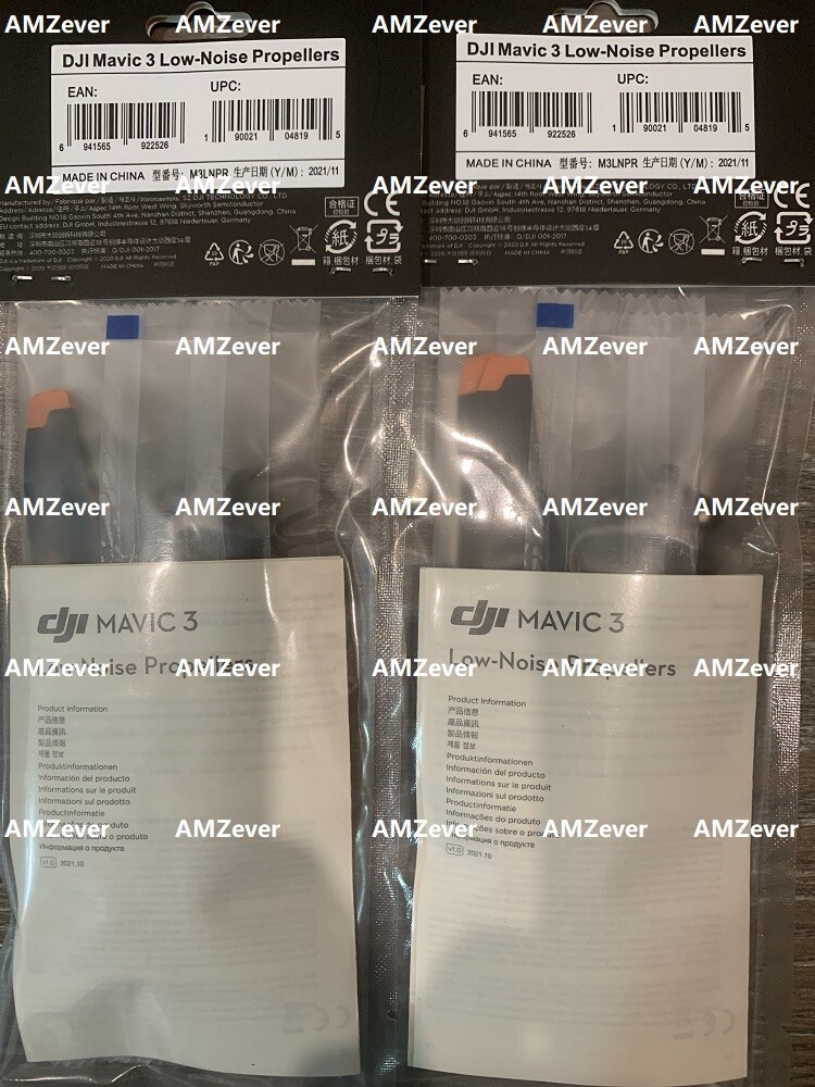 2 pairs - DJI Mavic 3 Low-Noise Propellers X 4 propellers in DJI original bags