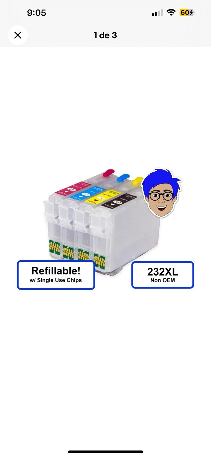 Refillable Ink Cartridge 232 232XL For Epson WF-2950 WF-2930 XP-4200 with chip
