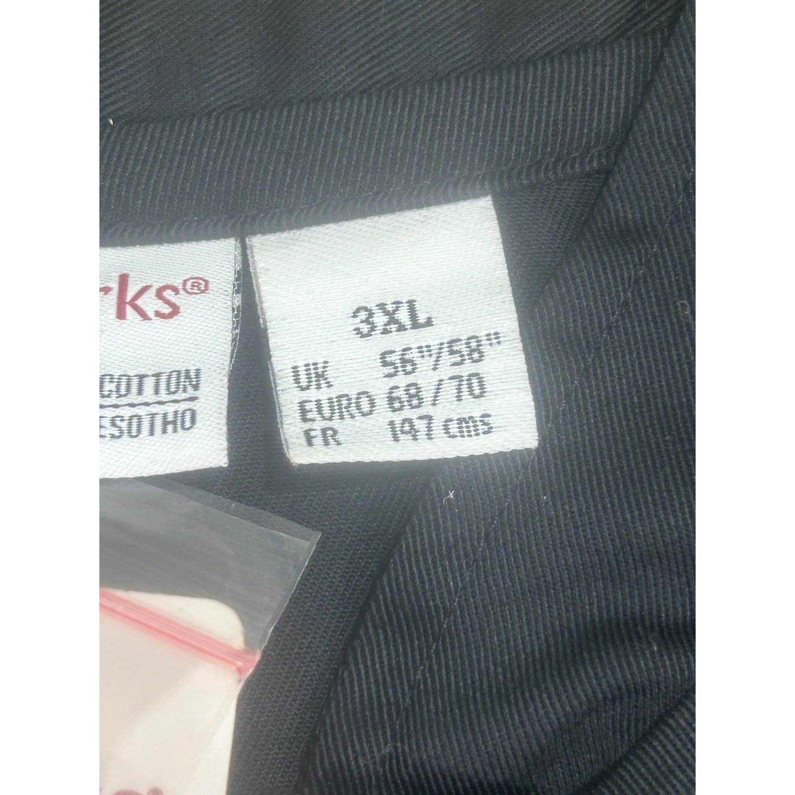 Chef Works Mens Black Double Breasted Chef Coat Jacket Size 3XL