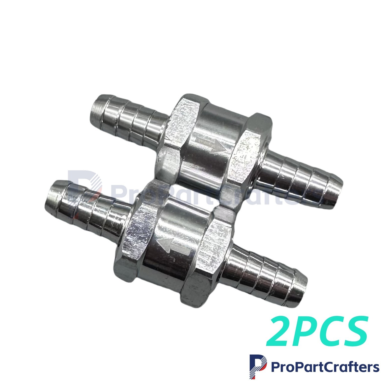 2 Pack 3/8" 10mm Fuel Line Inline Check Valve Fuel Diesel Gas One Way Non Return