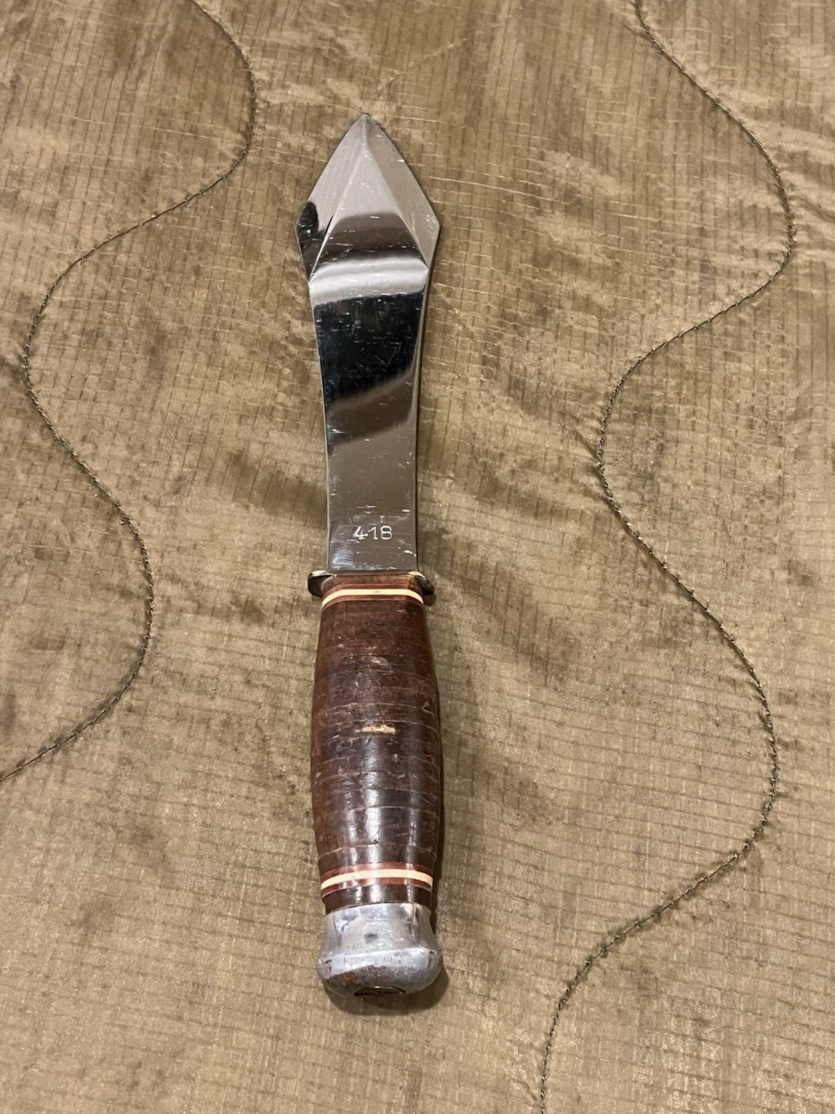 Vintage Edge Mark BULL’S EYE Throwing Knife w Sheath- Solingen Germany