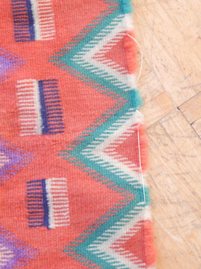 ANTIQUE 6 COLOR GERMANTOWN NAVAJO INDIAN RUG - 16.5 X 24.5" - NO RESERVE !