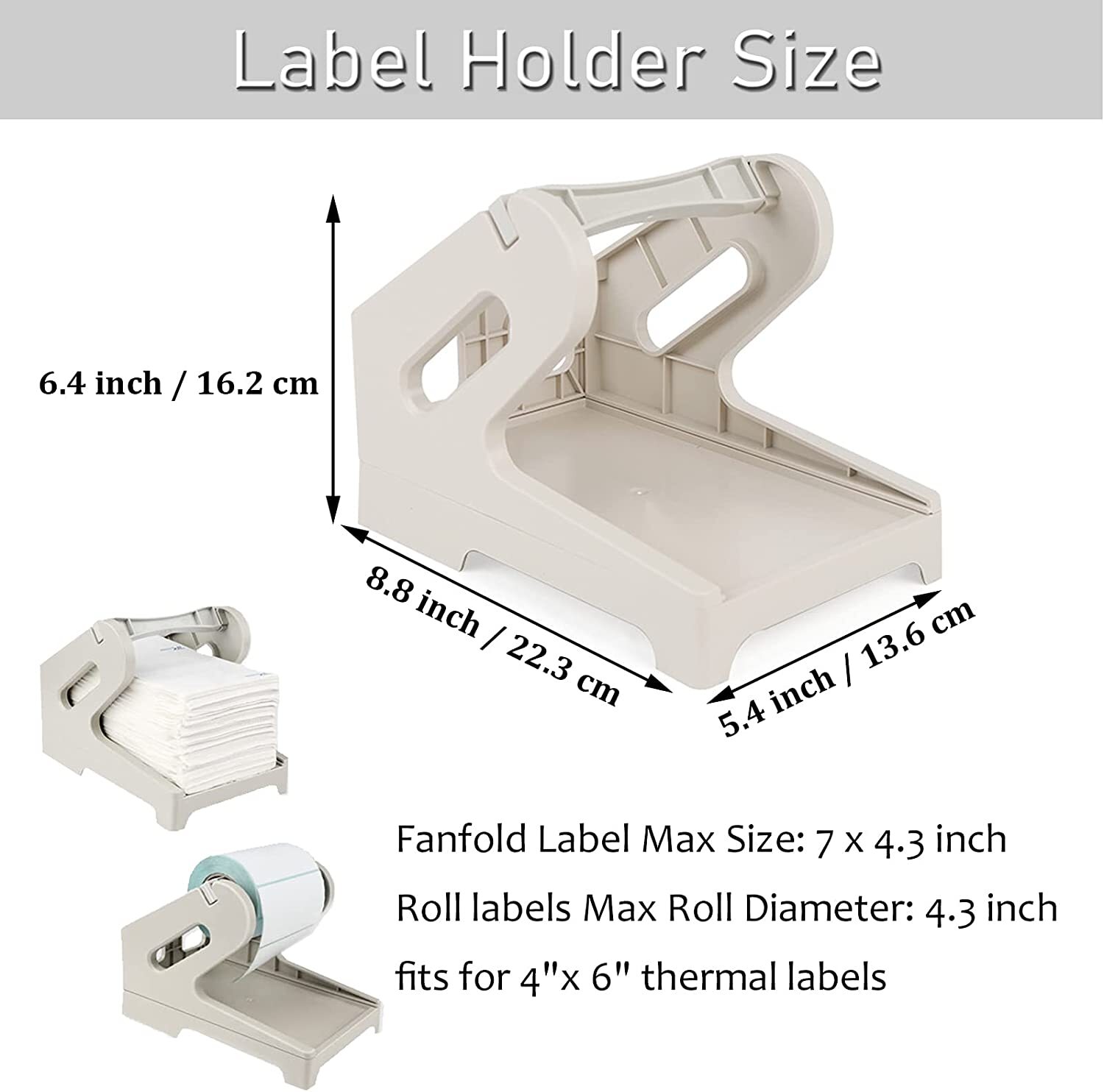 Fanfold / Roll Thermal Shipping Label Holder Desktop Printer Accessory