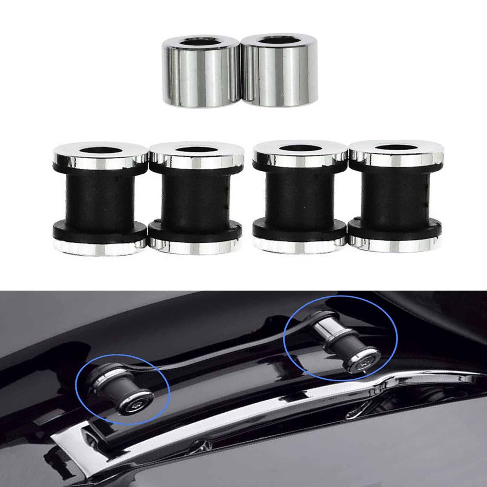 Quick Release Sissy Bar Luggage Rack Docking Hardware Kit for Harley Touring 09+